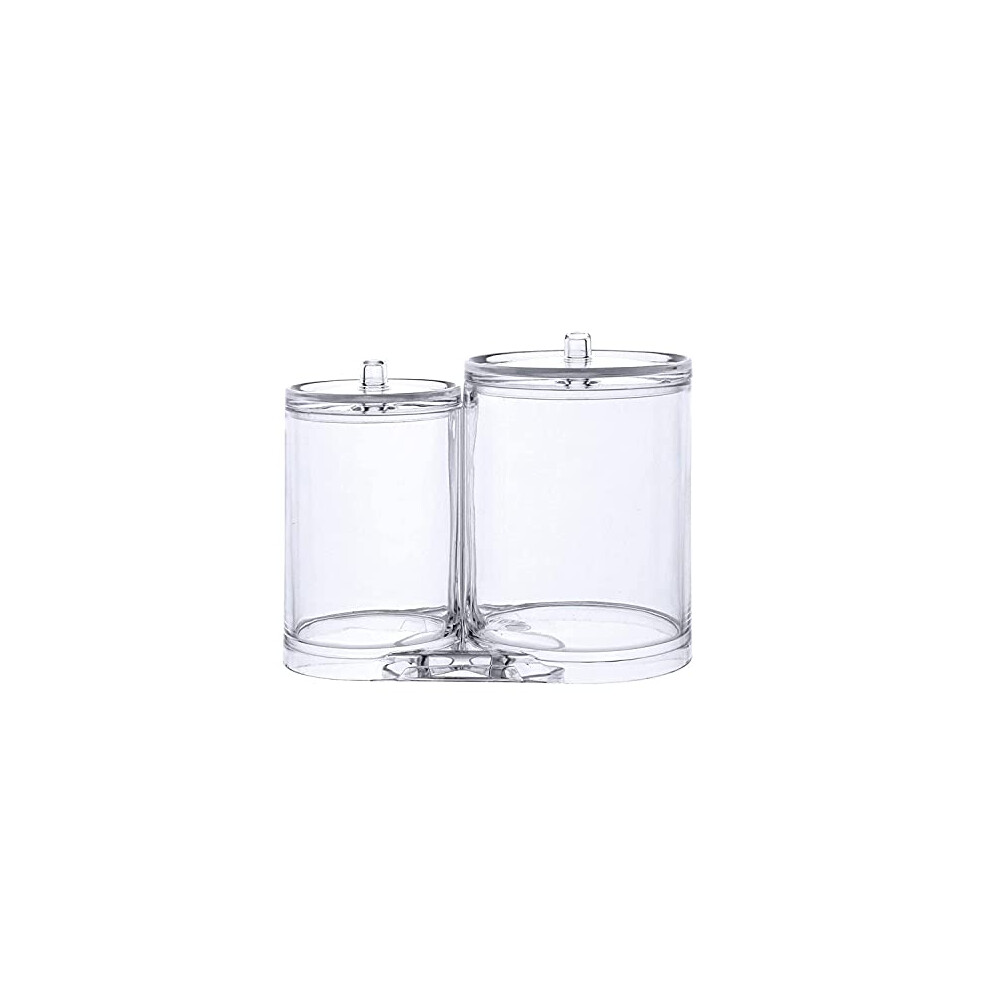 makeup-organizer-cotton-pads-holder-box--bathroom-organiser-jar-set-including-lids--storage-clear-acrylic-organiser-cosmetic-dispenser-divide