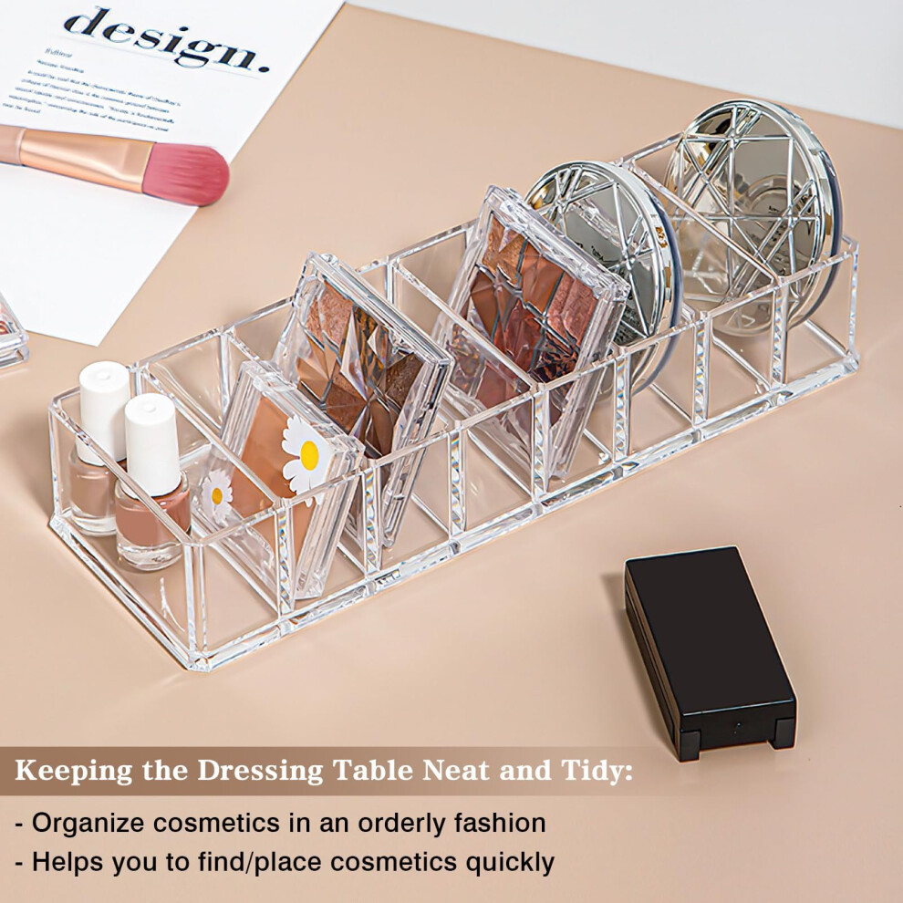 2-pcs-detachable-makeup-organiser--clear-cosmetic-drawer-organiser--eyeshadow-palette-organiser-with-8-compartment--acrylic-makeup-organiser-for