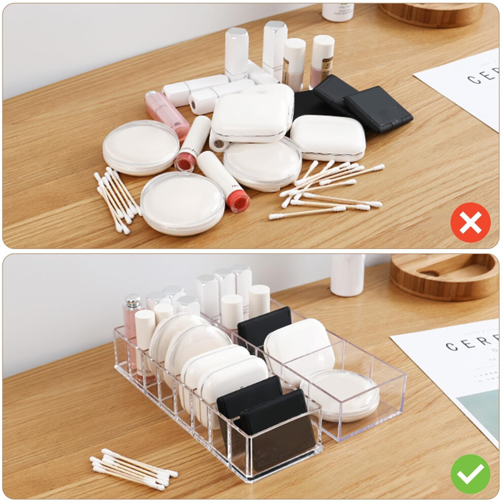 2-pcs-detachable-makeup-organiser--clear-cosmetic-drawer-organiser--eyeshadow-palette-organiser-with-8-compartment--acrylic-makeup-organiser-for