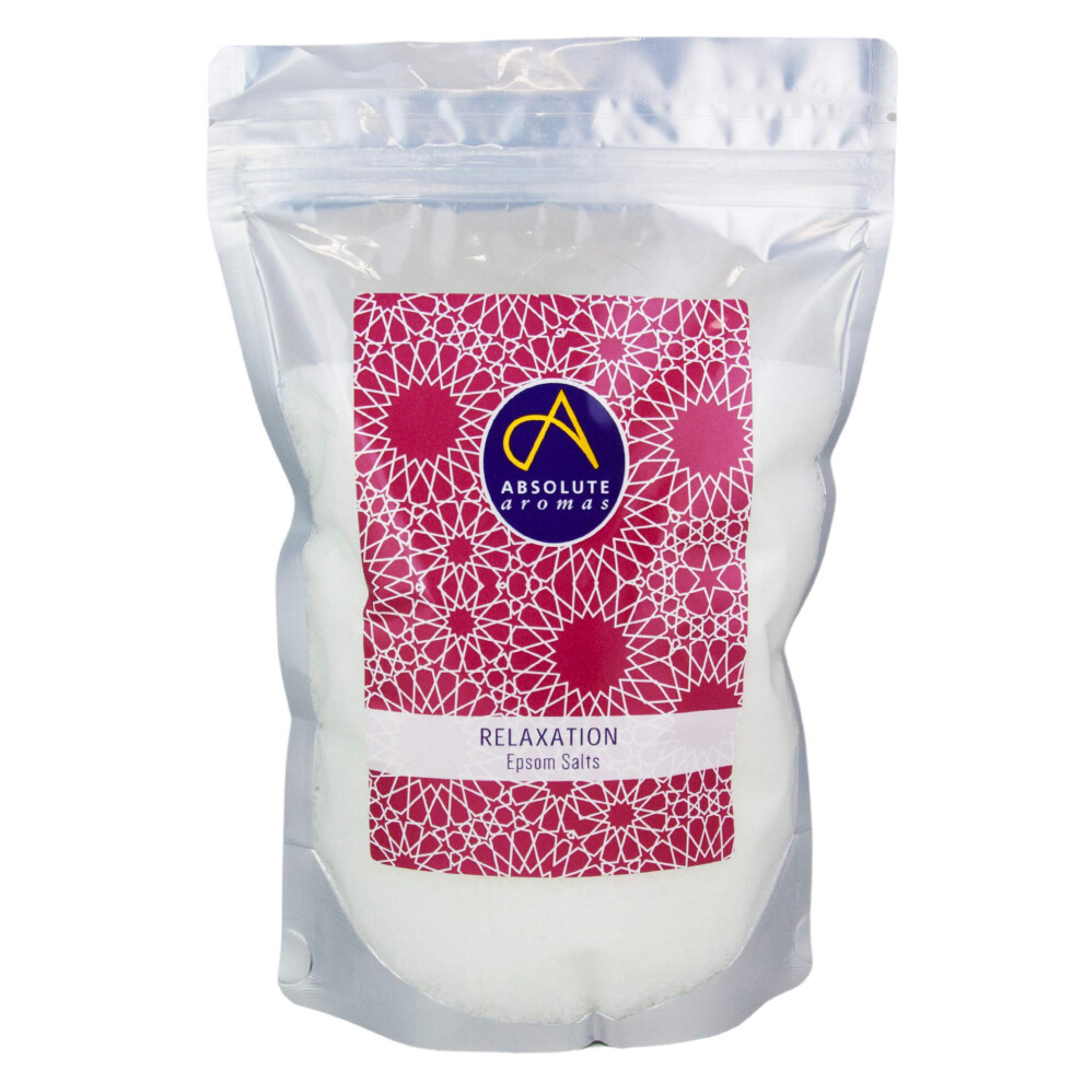Absolute Aromas White Epsom Bath Salts - Magnesium Sulphate Infused With 100% Pure Essentials Oils (Relaxation, 1Kg)