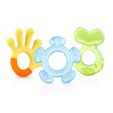 3-Step Teething Set - Set of 3 Baby Teethers | Textured Surfaces | Refrigerator Safe | BPA Free