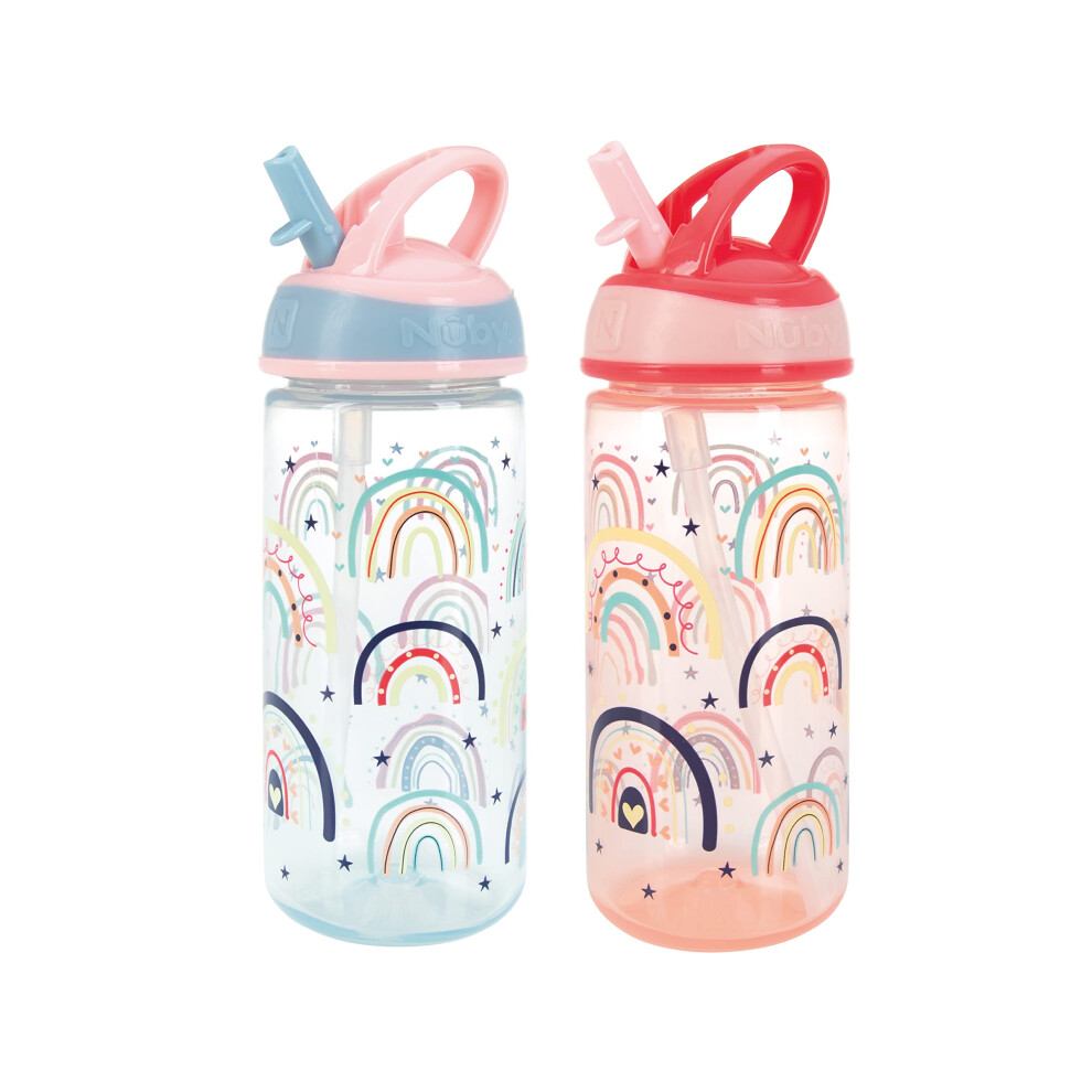 Super Flip Water Bottle-No Spill Active Toddler Sippy Cup|540ml/19oz |Carry Handle|Freeflow|Dishwasher, Steriliser Safe|Suitable Beaker for 18 Months