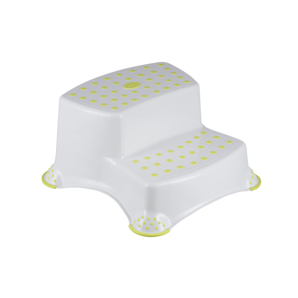 Bebeconfort Double Step Stool, Skip Hop Double Up Step Stool, Folding Double Step Stool, from 18 Months, Colour White/Lime.-image-OPC-PFDDQCP-NEW