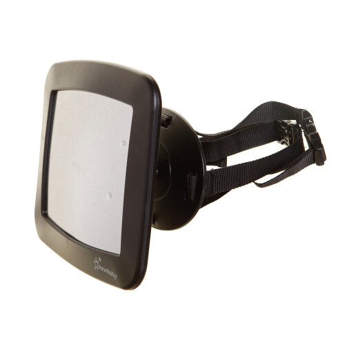 Large Rectangular Adjustable Backseat Mirror, Black, 20 x 24 cm