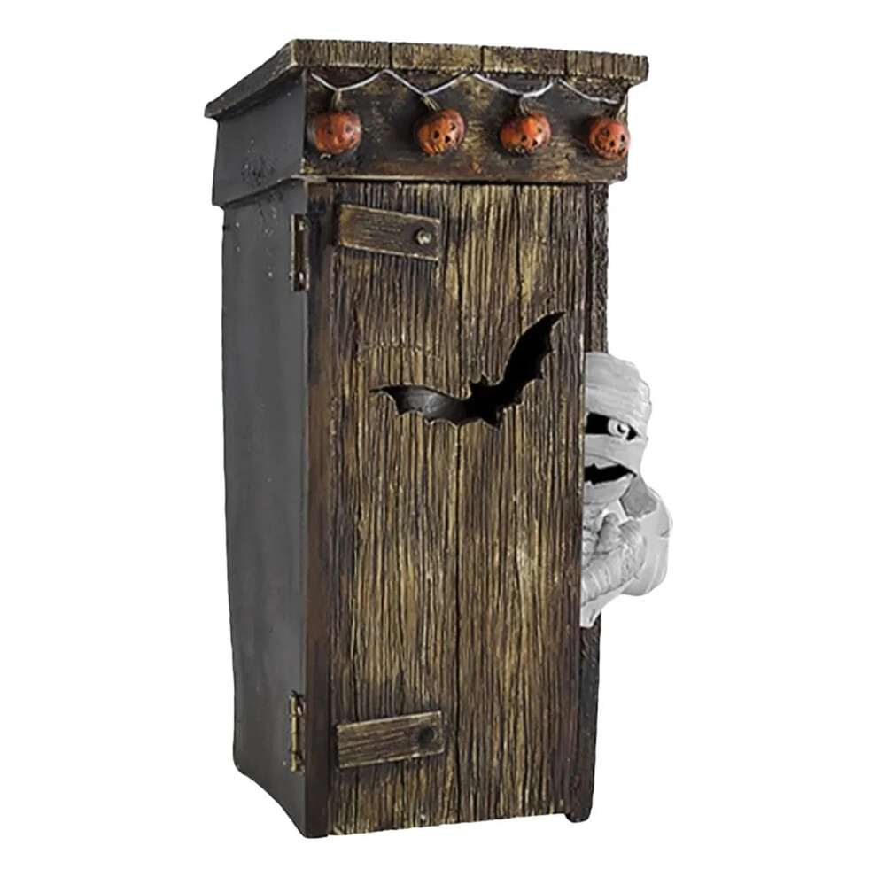 Mummy Animated Decor, Mummy Toilet Outside The House, Animated Talking Farting Mummy Outhouse,Halloween Home Decoration