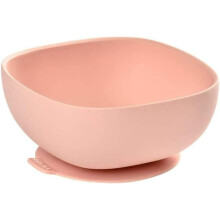 BÉABA - Silicone Bowl with Suction Cups - Baby and Children - Food and Weaning - Non-slip - Sticks perfectly to the table and the high chair tray -