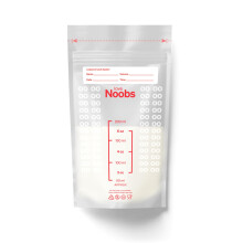 200 Count Economy Jumbo Pack Breast Milk Storage Bags by Love Noobs, 7 OZ, PRE-STERILIZED, Self Standing Milk Storage Bags Breastfeeding, BPA-Free,