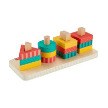 Sortierspielzeug für Kleinkinder Formen-Stapelspielzeug aus Holz, 13 Holzteile für feinmotorisches Spielen, Kindergartenkinder ab 2 Jahren
