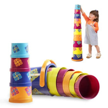 B. toys- Stapelbekers - 10 stuks - Sorteer & Stapel Kleurige Nestbekers - Bad & Tuin - Stapel Speelgoed - Peuter, Kinderen - Bazillion Bekers-