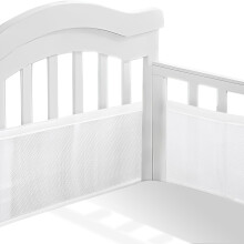 Breathable Mesh Liner For Cot Beds 2 PCS baby Crib surrounds Breathable Cot surrounds, Cot surrounds for Cot Bed, Baby Crib Encloses Anti Airflow 3D