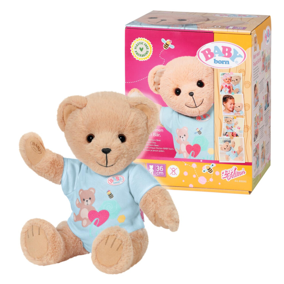 Bear Blue 835593 - 36cm Little Bear with Soft Stuffed Body - Includes Pink Outfit and Accessories - Designed to Fit 43cm BABY born Clothing - Suitable