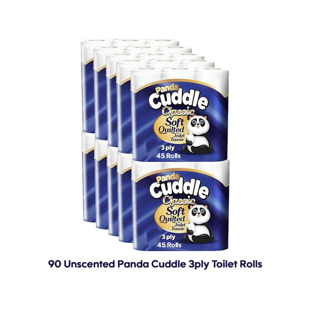 PANDA CUDDLE 90 TOILET ROLLS/ NON SCENTED/10x9pkBLUE (Cuddle Panda 3PLY)