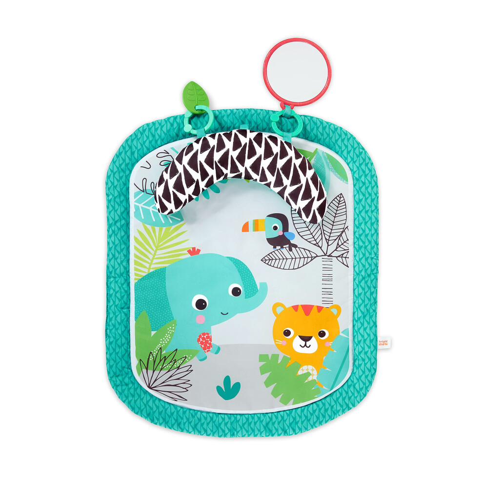 Totally Tropical Prop & Play, Tummy Time Baby Activity Mat, 2 Activity Toys, Self-Discovery Mirror, Easy Transport and Storage, Newborn +, Multicolour