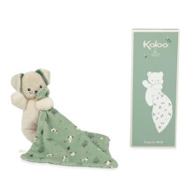 - Carré Douceur - Green Dog Soft Toy - Baby Plush - Comforter: 18 x 18 cm - Green - Eco-Friendly Materials - FSC Gift Box - 0 Months +, K226001