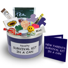 Mum & Dad To Be Humorous Novelty Fun Gift New Parents/Mother/Father. Baby Shower/Maternity Present & Card All In One. Customise Your Can Colour