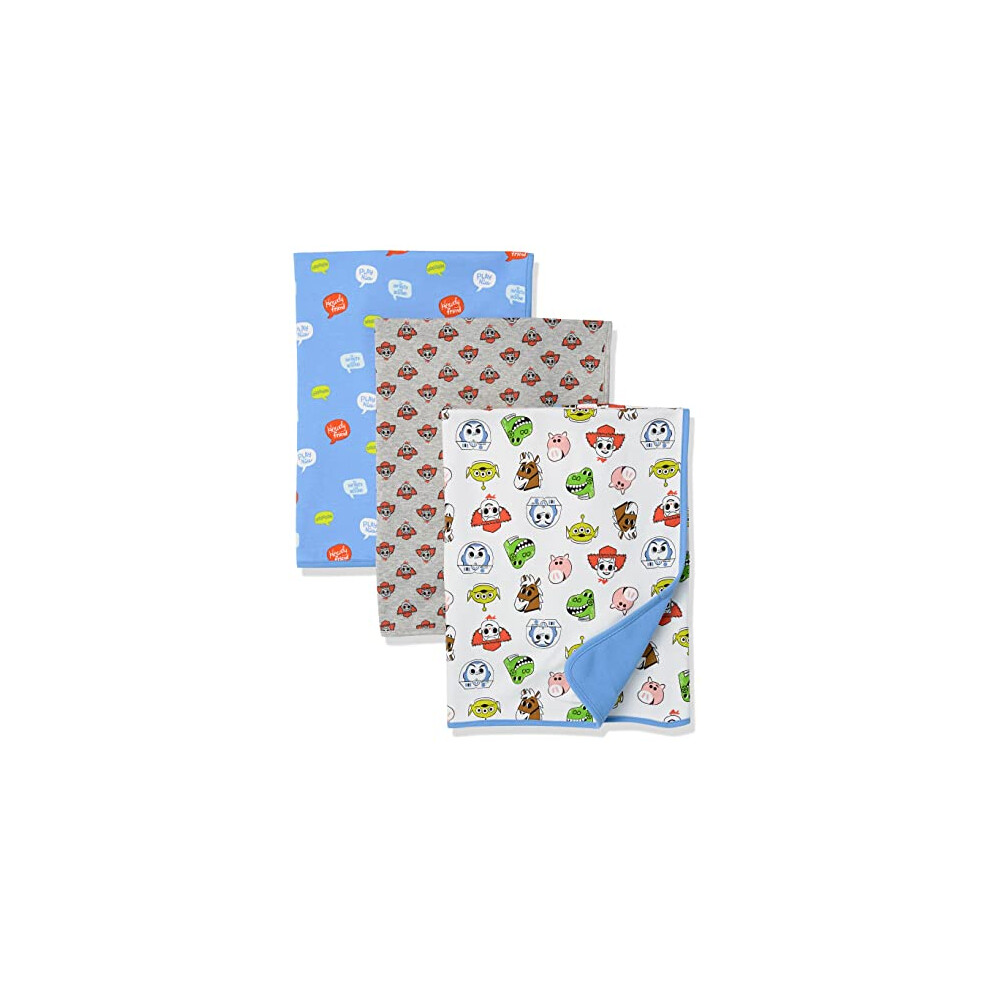 Disney | Marvel | Star Wars Boys' Swaddle Blankets, Pack of 3, 3-pack Toy Story Play Nice, One Size
