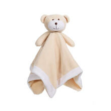Luxury Snuggle Plush Teddy Bear Infant Stuffed Animals Security Blanket Nursery Character Blanket (Yellow Teddy Bear, 14 Inches)