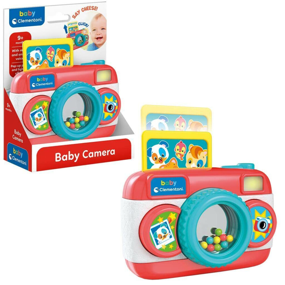 Clementoni 17461 Baby Camera-Interactive Toddler, And Sounds, Learning Infant, Activity Toys For 9 Months, Multicolored, 224 Gr Light