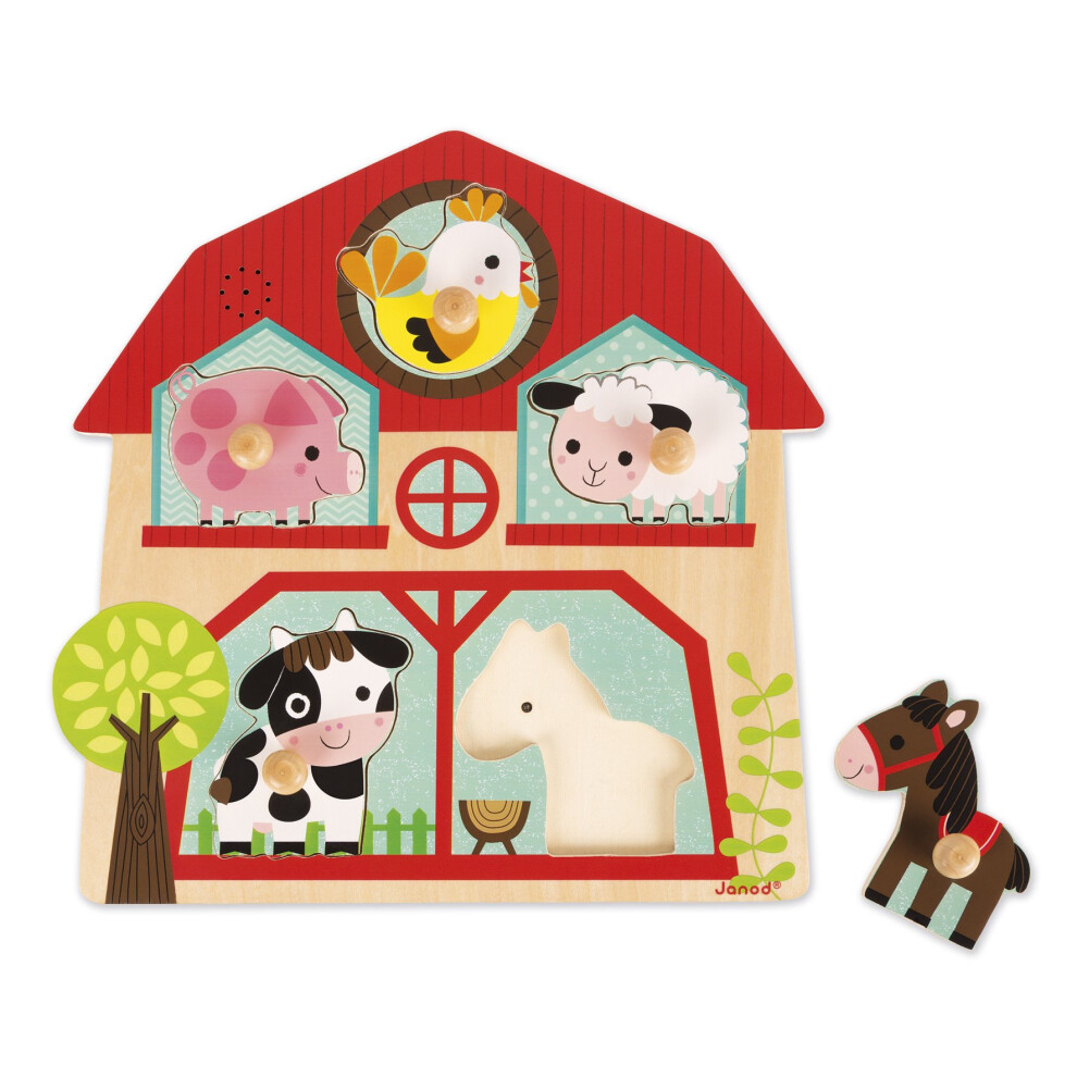 J07079 Wooden Musical Puzzle, The Friends of The Farm