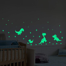 Glow in The Dark Stickers,2 Pack Dinosaur Stickers Decor for Boys Kids Bedroom,Wall Stickers for Living Room Decorations