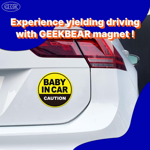 Baby in Car Magnet_Circular Type (3 Pack) (Yellow/Black) 1