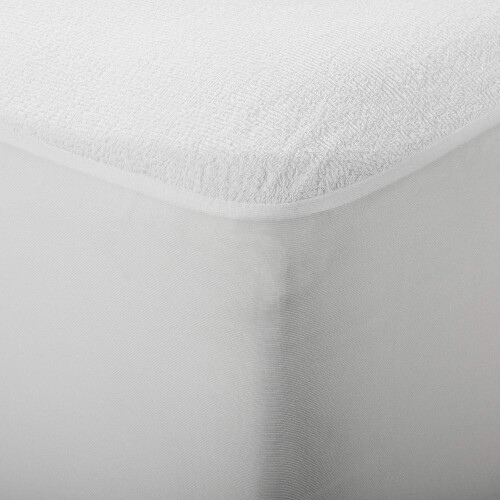 Mattress Protector, 80% Cotton, 20% Polyester, White, 60 x 120 cm 2
