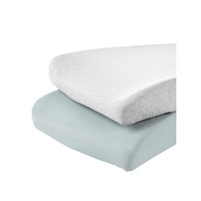 Baby 2-Pack Cotton Changing Pad Covers Infant and Toddler Costumes, Green/Heather, One Size (Pack of 2)