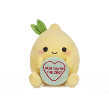 37644 Swizzels Love Hearts 7" (18cm) Mum You're The Zest Lemon Plush Soft Toy
