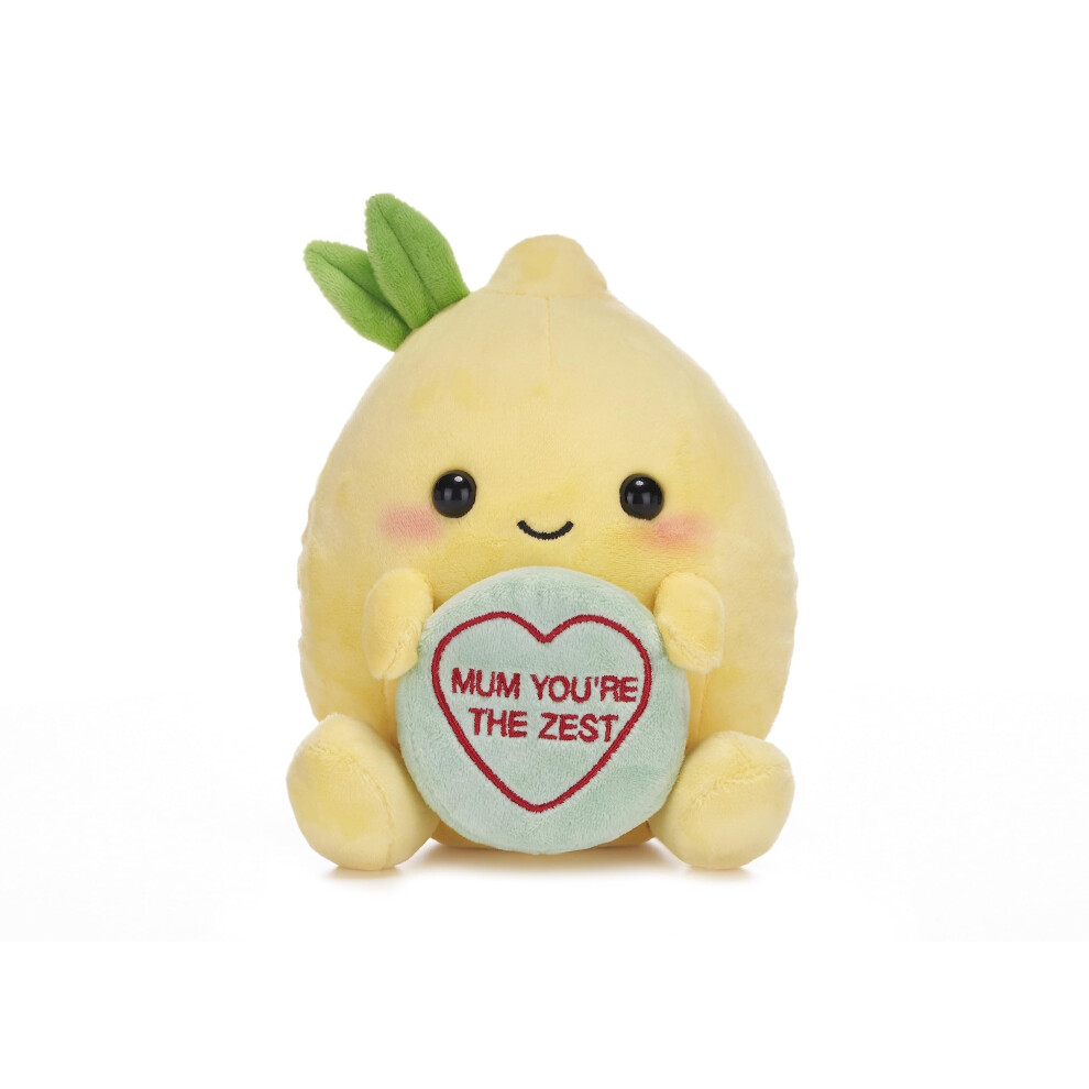 Posh Paws 37644 Swizzels Love Hearts 7" (18Cm) Mum You're The Zest Lemon Plush Soft Toy