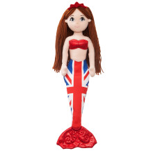 Aurora, 60783, Union Jack Sea Sparkles Catherine, 18In, Soft Toy, Red and Blue - Plush Soft Toy