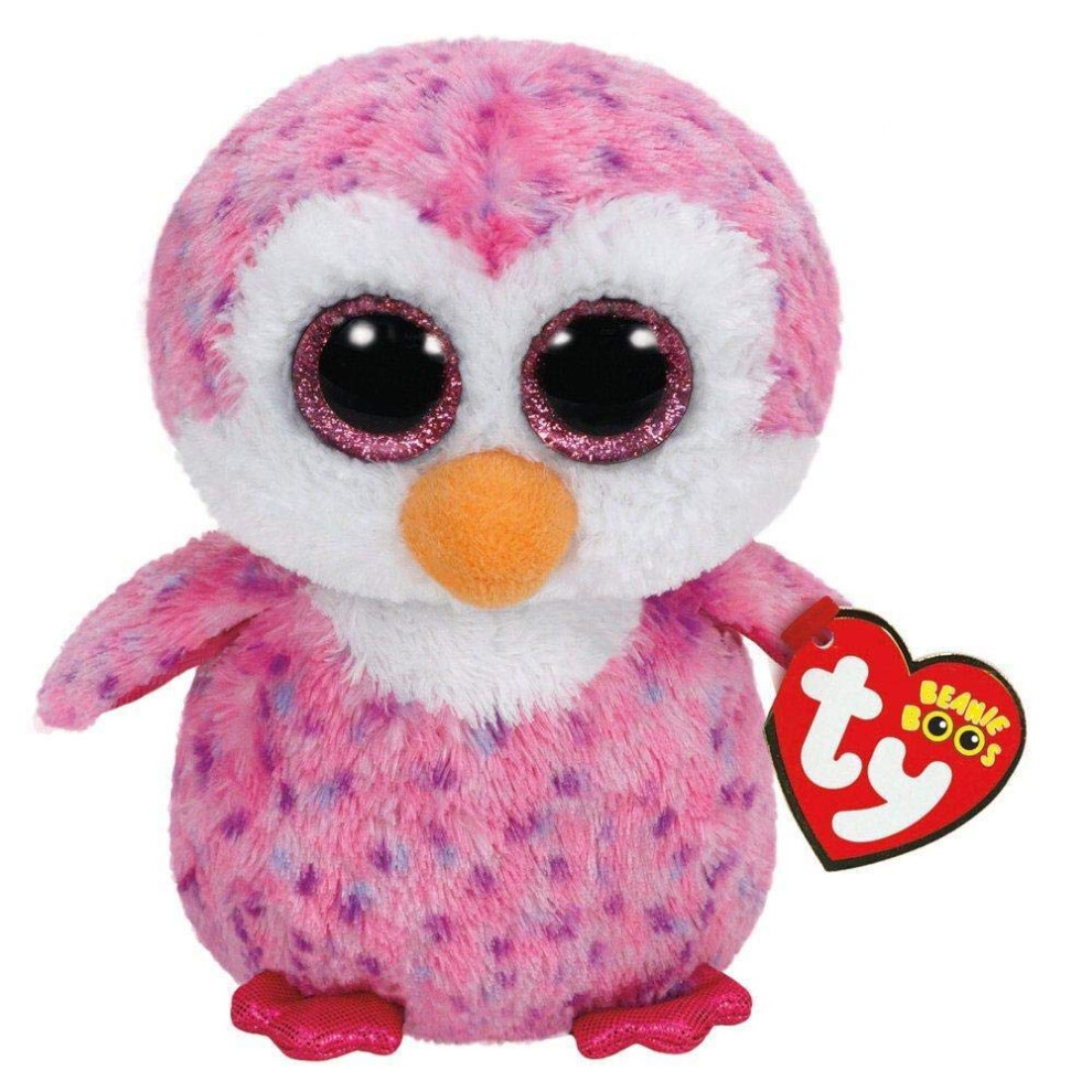 Beanie Boo Plush - Glider the Pink Penguin 15cm