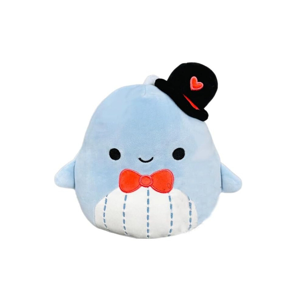 Squishmallow 8" Samir The Whale Valentine's Day Plush- Officially Licensed Kellytoy - Collectible Soft & Squishy Stuffed Animal Toy - Add to Your