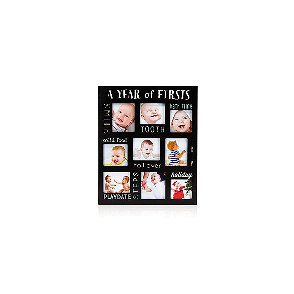 Baby's Firsts Keepsake Photo Frame, Chalkboard Style, Thoughtful Keepsake Gift For Baby, Christening, Or Baptism, 92337 Black Pearhead