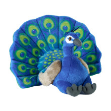 Wild Republic Cuddlekins Eco Pavo, Peluche, 30 cm, Giocattolo, Riempimento in Bottiglie di Plastica Riciclate