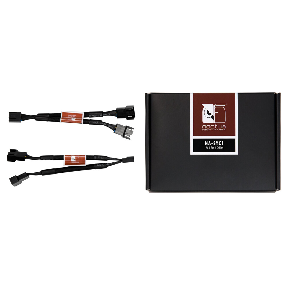 Photos - Computer Cooling Noctua NA-SYC1, 4 Pin Y-Cables for PC Fans  (Black)