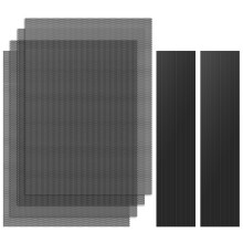 400x300mm DIY PC Case Dust Mesh Filter, [4 Pack] PVC Dustproof Magnetic Dust Filter Cover, PC Mesh Grill with Magnetic Frame Strip Computer Cooler Fan