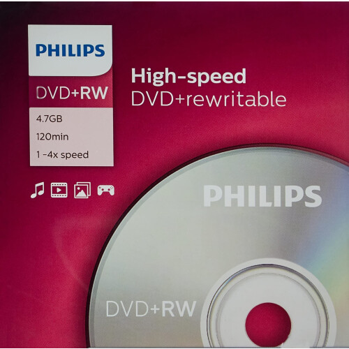 Philips Philips DW4S4J05F - 5 x DVD+RW - 4.7 Go (120 min…)