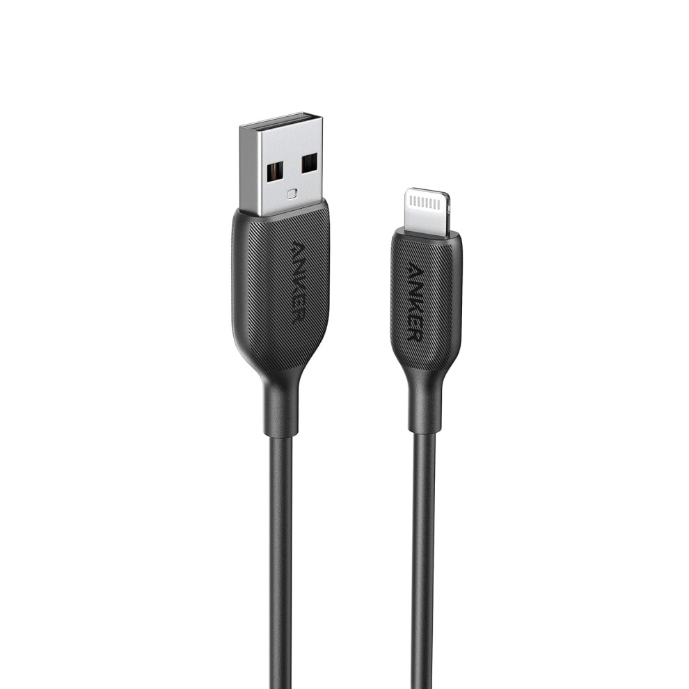 Powerline III Lightning Cable 3Foot, MFi Certified for iPhone 11,X, Xs, Xr, Xs Max, 8, 8 Plus, 7, 7 Plus, 6, 6 Plus and More, Ultra Durable (Black)