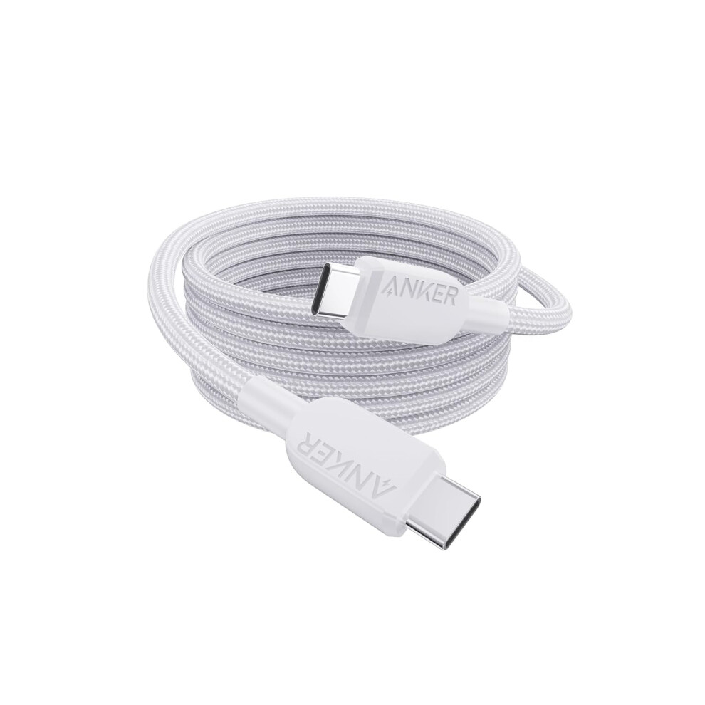 240W USB-C to USB-C Cable, 6 ft Double Braided Nylon Type C Charging Cable, For MacBook Pro 16", iPad Pro, Samsung S23 / S22 / S21 Series, Pixel, HP,