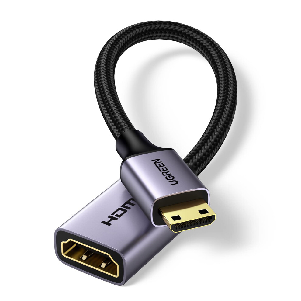 Photos - Other for Computer Ugreen Mini HDMI to HDMI Adapter 4K@60Hz 1440P@144Hz Male to Female Standard HDMI 2.0 Cable UHD HDR ARC HDCP Compatible with Raspbe 