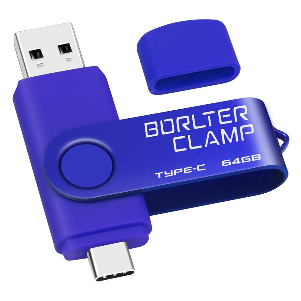 64 Gb Usb Type-C Flash Drive, Usb-C 3.0 Memory Stick Jump Drive 2 In 1 For Android Phones Samsung Galaxy S10/S9/S8/Note 9, Lg, Huawei, Tablets & Blue 345932491572