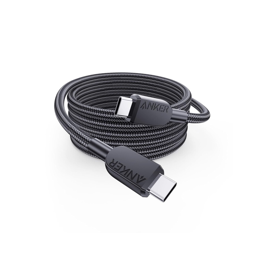 240W USB-C to USB-C Cable, 6 ft Double Braided Nylon Type C Charging Cable, For MacBook Pro 16", iPad Pro, Samsung S23 / S22 / S21 Series, Pixel, HP,