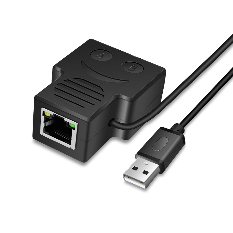 Photos - Ethernet Cable RJ45 1 to 2 Splitter Adapter Network 1 to 2 Port Female CAT5 LAN Ethernet Socket Connector Adapter, Support 2 Ports for Simu