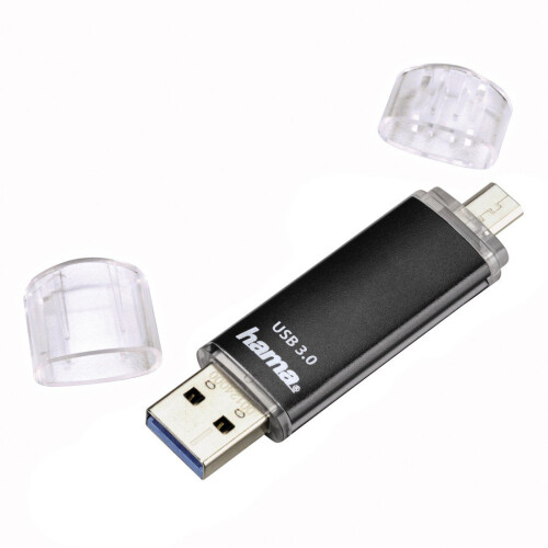 Hama Disco rigido - HAMA - Laeta Twin - 64 Go - USB 3.0/Micro-USB - Nero 2
