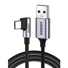 UGREEN USB-A-auf-USB-C-Winkelkabel, 2 m - Space Grau
