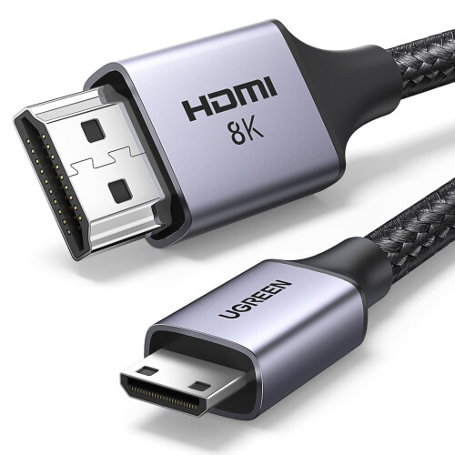 Cable Mini HDMI - HDMI 2.1 8K 1m - gris