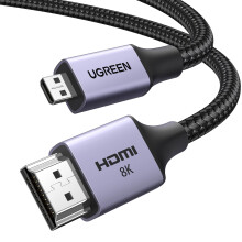 Cavo Micro HDMI - HDMI 2.1 8K 1 m - grigio