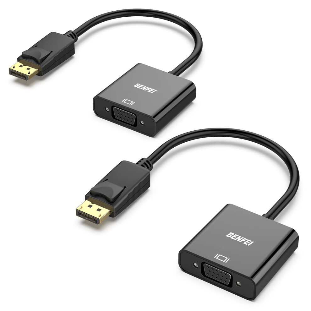 Photos - Other for Computer DisplayPort to VGA 2 Pack, Gold-Plated DP to VGA Adapter Compatible for Lenovo, Dell, HP, ASUS(Male to Female)