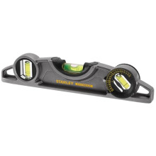 FATMAX XTREME Torpedo Level Heavy Duty Aluminium Body and Magnetic Base Including 3 Reversible Vials 0-43-609, Grey/White, 25cm