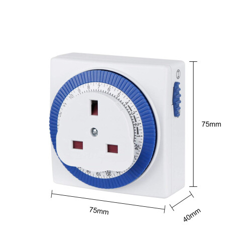 3 Pack 24 Hour Segment Timer Switch，Plug-in Timer Controller -240v 3 Pin Plug Energy Saver Plug Standard Size 1